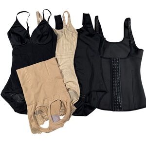 Women’s Shapewear Lot of 5 | Size Small | Black & Nude | New Without Tags